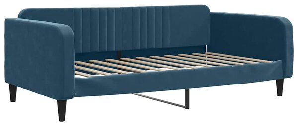 Dnevni krevet plavi 100 x 200 cm baršunasti - Plava / 100 x 200 cm