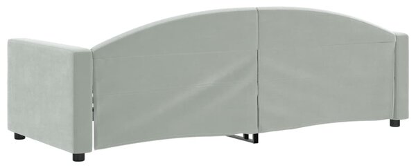 Dnevni krevet svjetlosivi 80 x 200 cm baršunasti - Siva / 80 x 200 cm