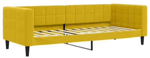Dnevni krevet žuti 80 x 200 cm baršunasti - Žuta / 80 x 200 cm