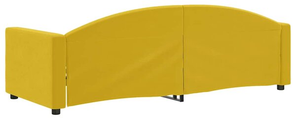 Dnevni krevet žuti 80 x 200 cm baršunasti - Žuta / 80 x 200 cm