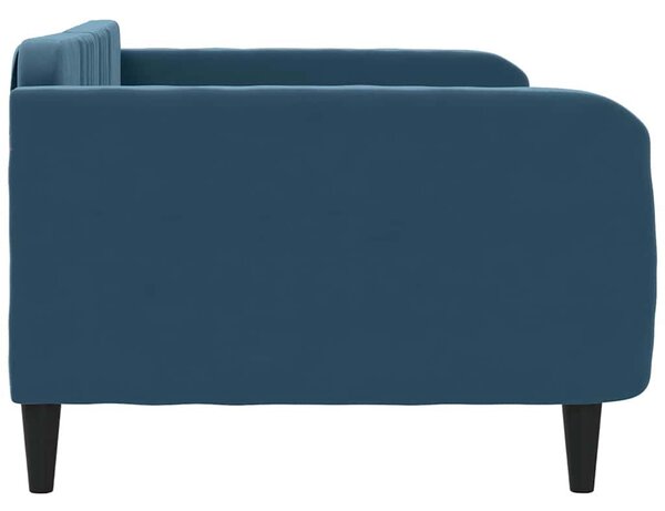 Dnevni krevet plavi 100 x 200 cm baršunasti - Plava / 100 x 200 cm