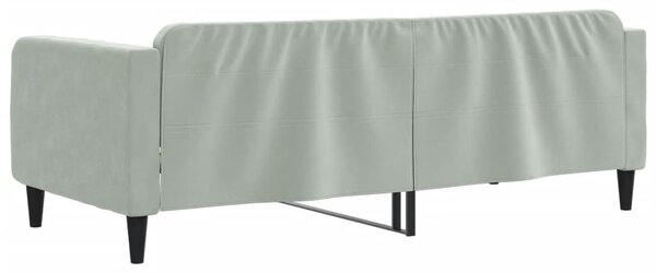Dnevni krevet svjetlosivi 90 x 190 cm baršunasti - Siva / 90 x 190 cm