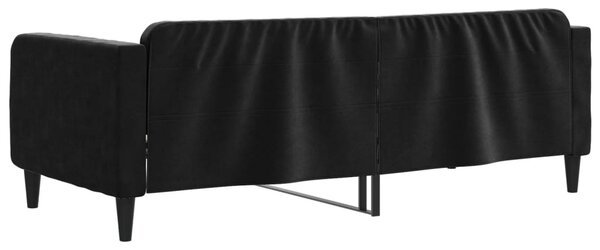 Dnevni krevet crni 90 x 190 cm baršunasti - Crna / 90 x 190 cm