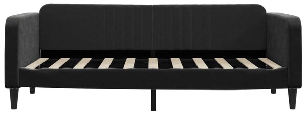 Dnevni krevet crni 90 x 190 cm baršunasti - Crna / 90 x 190 cm