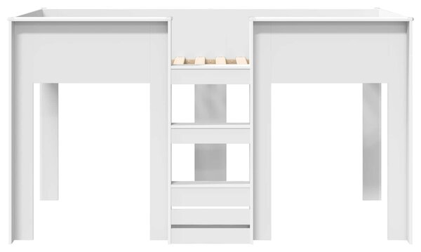 Krevet na kat za djecu Bijelo 80 x 200 cm Konstruirano drvo - Bijela / 80 x 200 cm