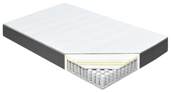 Krevet od tkanine s oprugama tamnosivi 140 x 200 cm - Siva / 140 x 200 cm