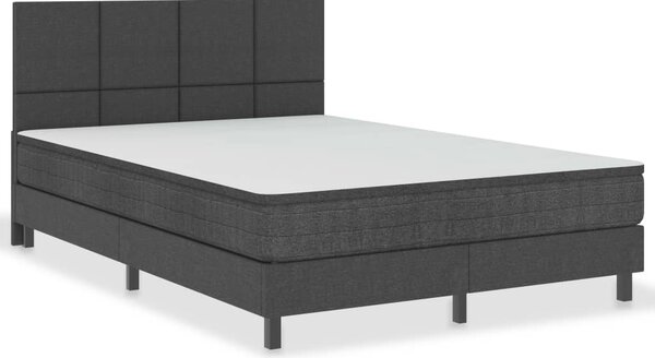 Krevet od tkanine s oprugama tamnosivi 140 x 200 cm - Siva / 140 x 200 cm
