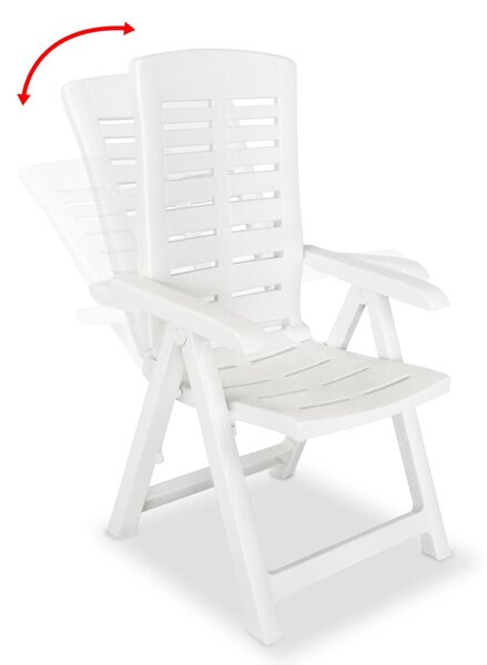 3-dijelni bistro set od plastike bijeli - Bijela / N/A
