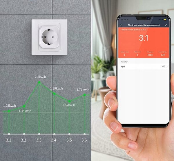 Pametna Wifi utičnica do 3680W Tuya Alexa Google Assistant