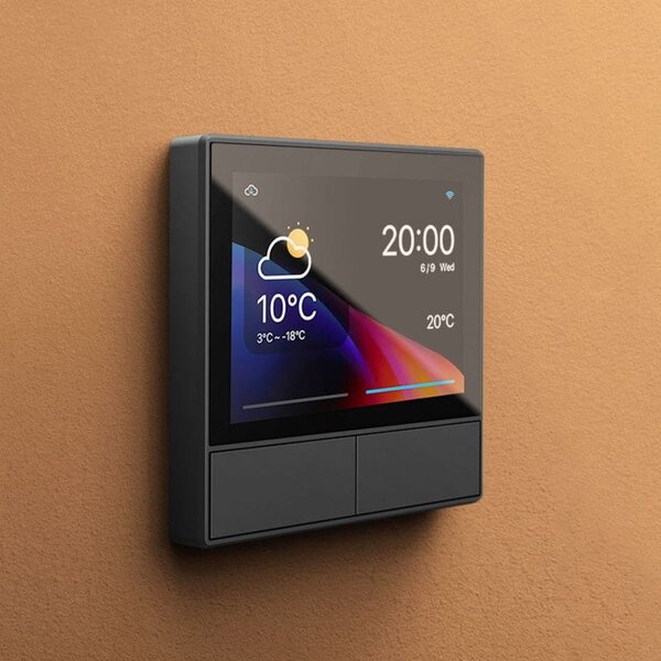 Zidni wifi prekidač i termostat lcd touch crni ewelink alexa google asistent