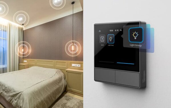 Zidni wifi prekidač i termostat lcd touch crni ewelink alexa google asistent