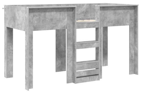Krevet na kat za djecu s pohranom Betonski sivi 75 x 190 cm - Siva / 75 x 190 cm