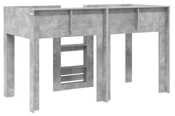 Krevet na kat za djecu s pohranom Betonski sivi 75 x 190 cm - Siva / 75 x 190 cm