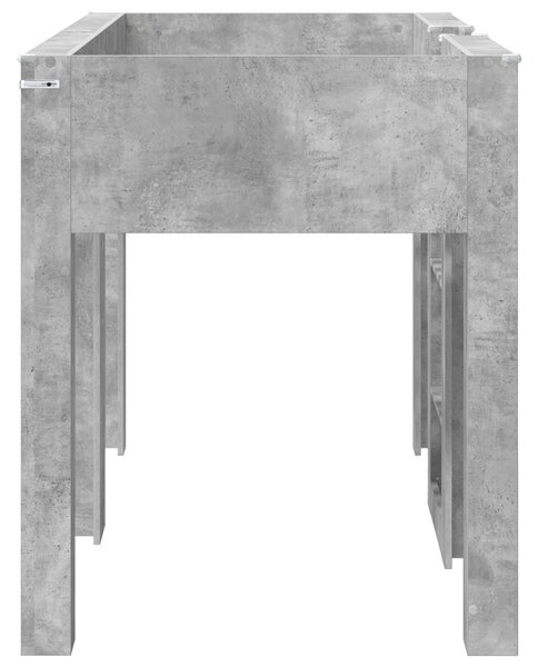 Krevet na kat za djecu s pohranom Betonski sivi 75 x 190 cm - Siva / 75 x 190 cm