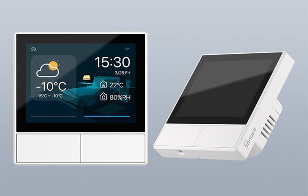 Zidni wifi prekidač i termostat lcd touch bijeli ewelink alexa google asistent