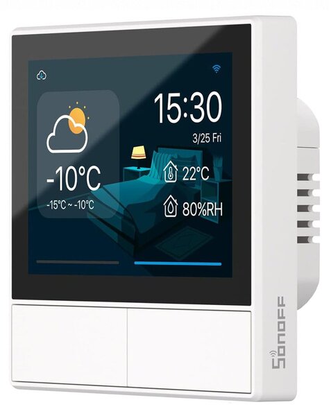 Zidni wifi prekidač i termostat lcd touch bijeli ewelink alexa google asistent