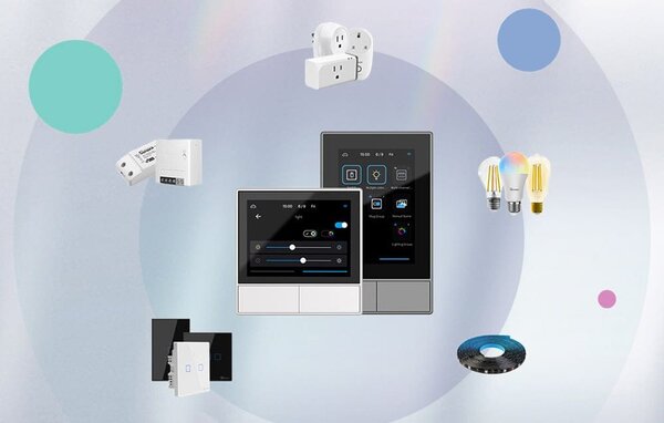 Zidni wifi prekidač i termostat lcd touch bijeli ewelink alexa google asistent