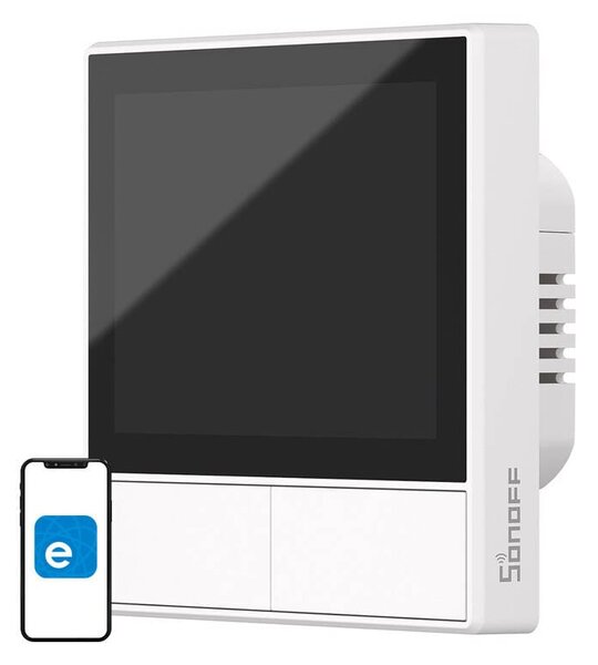 Zidni wifi prekidač i termostat lcd touch bijeli ewelink alexa google asistent