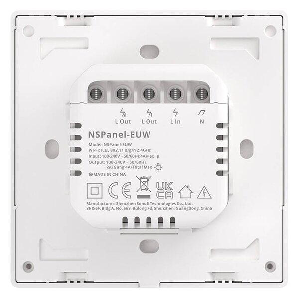 Zidni wifi prekidač i termostat lcd touch bijeli ewelink alexa google asistent