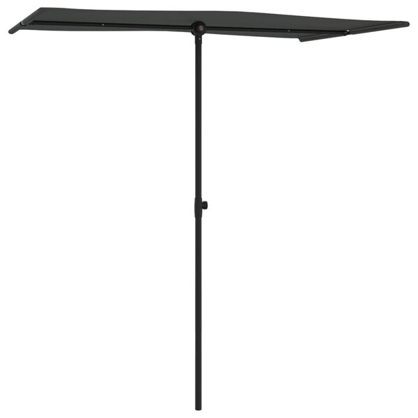 Vrtni suncobran s aluminijskim stupom 180 x 110 cm antracit - Antracitno siva / 180 x 110 cm
