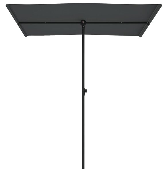 Vrtni suncobran s aluminijskim stupom 180 x 110 cm antracit - Antracitno siva / 180 x 110 cm