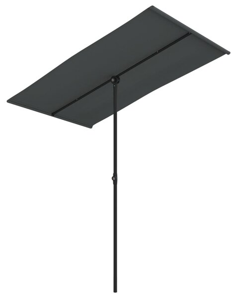 Vrtni suncobran s aluminijskim stupom 180 x 110 cm antracit - Antracitno siva / 180 x 110 cm