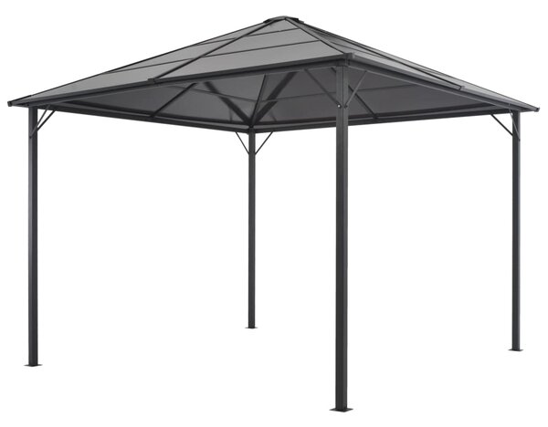 Sjenica s krovom aluminijska 3 x 3 m antracit - Crna / 3 x 3 m