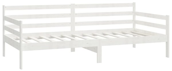 Dnevni ležaj od masivne borovine bijeli 90 x 200 cm - Bijela / 90 x 200 cm