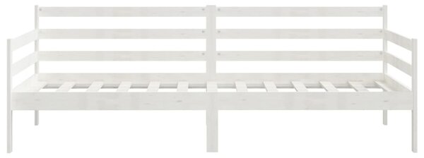 Dnevni ležaj od masivne borovine bijeli 90 x 200 cm - Bijela / 90 x 200 cm