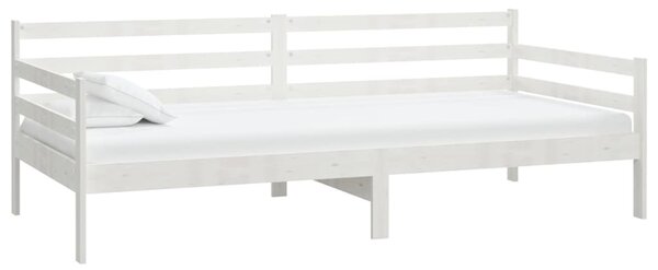 Dnevni ležaj od masivne borovine bijeli 90 x 200 cm - Bijela / 90 x 200 cm