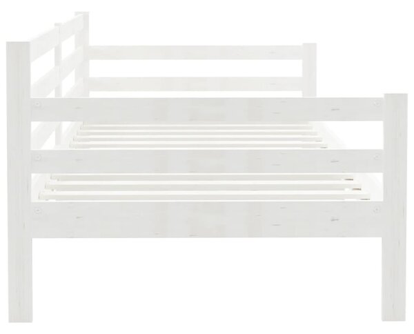 Dnevni ležaj od masivne borovine bijeli 90 x 200 cm - Bijela / 90 x 200 cm