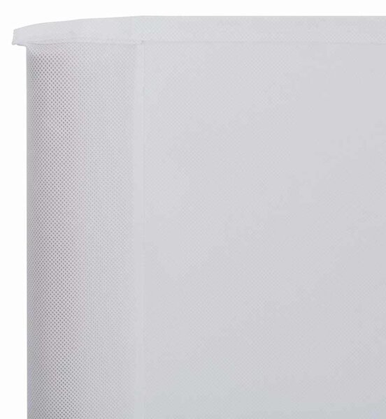 Vjetrobran s 3 panela od tkanine 400 x 120 cm bijeli - Bijela / 400 x 120 cm