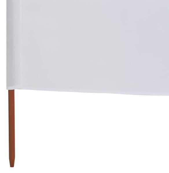 Vjetrobran s 3 panela od tkanine 400 x 120 cm bijeli - Bijela / 400 x 120 cm