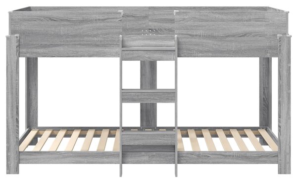 Krevet na kat za djecu Siva Sonoma 80 x 200 cm - Siva / 80 x 200 cm