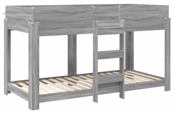 Krevet na kat za djecu Siva Sonoma 80 x 200 cm - Siva / 80 x 200 cm