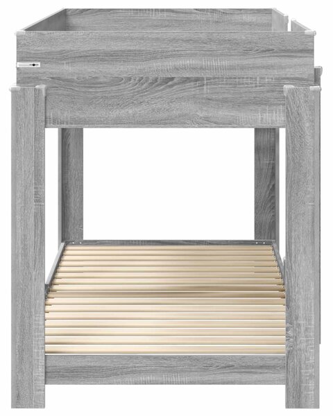 Krevet na kat za djecu Siva Sonoma 80 x 200 cm - Siva / 80 x 200 cm