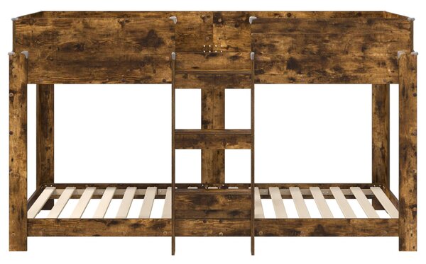 Krevet na kat za djecu Dimljeni hrast 80 x 200 cm - Smeđa / 80 x 200 cm