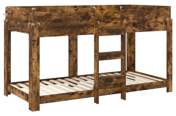 Krevet na kat za djecu Dimljeni hrast 80 x 200 cm - Smeđa / 80 x 200 cm