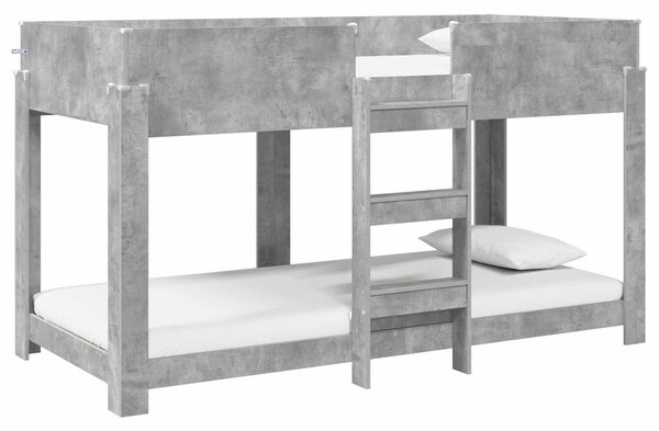 Krevet na kat za djecu Betonski sivi 90 x 200 cm - Siva / 90 x 200 cm