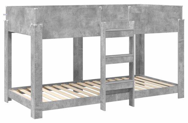 Krevet na kat za djecu Betonski sivi 90 x 200 cm - Siva / 90 x 200 cm