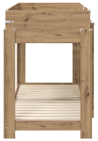 Krevet na kat za djecu Umjetnički hrast 75 x 190 cm - Smeđa / 75 x 190 cm