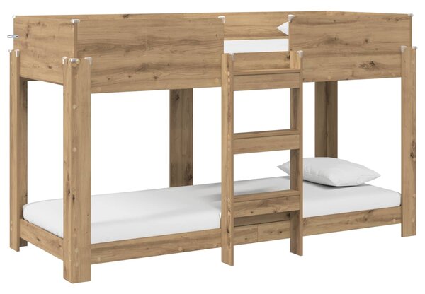 Krevet na kat za djecu Umjetnički hrast 75 x 190 cm - Smeđa / 75 x 190 cm