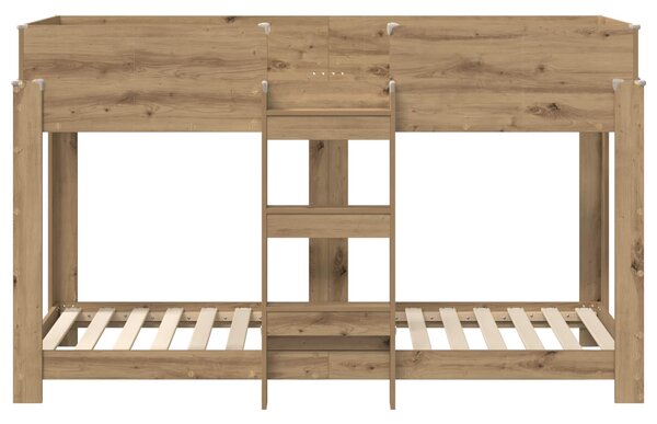 Krevet na kat za djecu Umjetnički hrast 75 x 190 cm - Smeđa / 75 x 190 cm