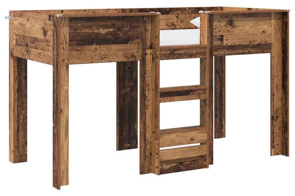 Krevet na kat za djecu Staro drvo 75 x 190 cm Konstruirano drvo - Smeđa / 75 x 190 cm