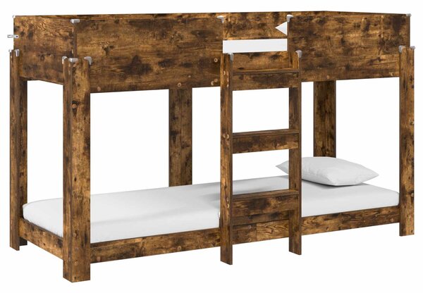 Krevet na kat za djecu Dimljeni hrast 75 x 190 cm - Smeđa / 75 x 190 cm