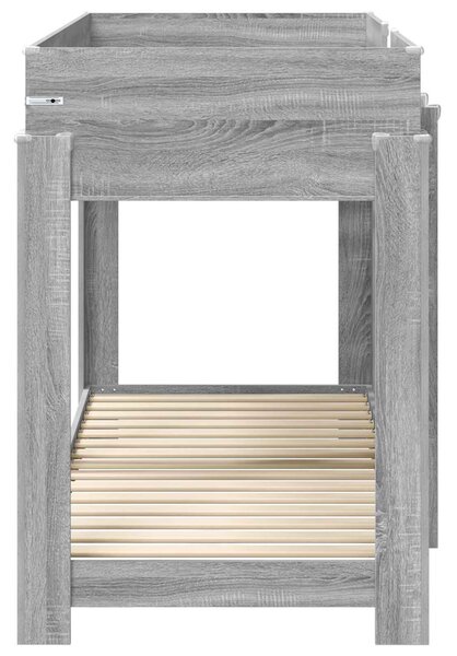 Krevet na kat za djecu Siva Sonoma 75 x 190 cm - Siva / 75 x 190 cm