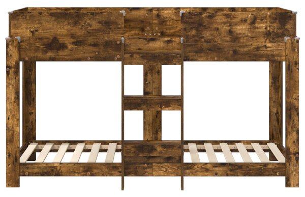 Krevet na kat za djecu Dimljeni hrast 75 x 190 cm - Smeđa / 75 x 190 cm