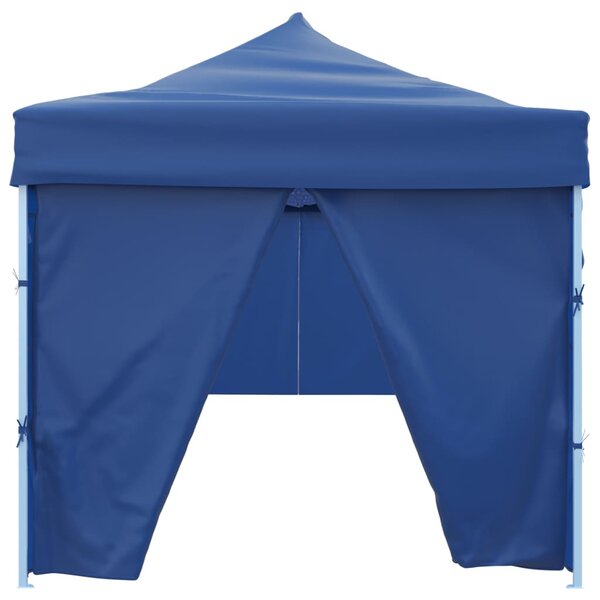 Sklopivi šator za zabave s 8 bočnih zidova 870x291x315 cm plavi - Plava / N/A