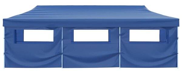 Sklopivi šator za zabave s 8 bočnih zidova 870x291x315 cm plavi - Plava / N/A