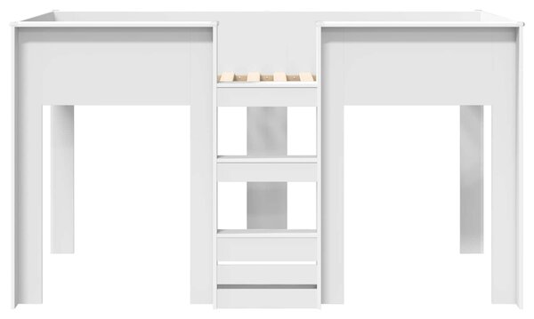 Krevet na kat za djecu Bijelo 75 x 190 cm Konstruirano drvo - Bijela / 75 x 190 cm